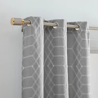 Threadmade Kendal Grommet Top Energy Saving Blackout Set of 2 Curtain Panel