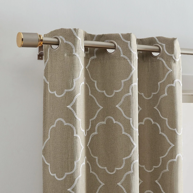Elrene Home Fashions Valian Grommet Top Energy Saving Blackout Set of 2 Curtain Panel