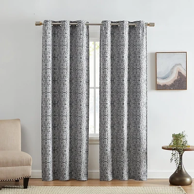Threadmade Berber Grommet Top Energy Saving Blackout Set of 2 Curtain Panel