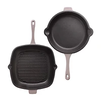 BergHOFF Neo Cast Iron 3-pc. Grill Pan and Slotted Steak Press