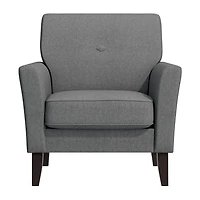 Alex Transitional Flared Arm Accent Chair Velour