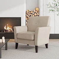 Alex Transitional Flared Arm Accent Chair Velour