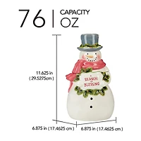 Certified International Snowman Greetings Earthenware Cookie Jar