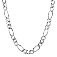 Mens Stainless Steel 11mm Figaro Chain