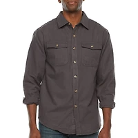 Victory Mens Long Sleeve Cuffed Regular Fit Button-Down Shirt