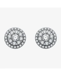 1 CT. T.W. Natural White Diamond 10K White Gold 9.9mm Round Stud Earrings
