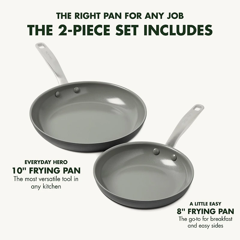 GreenPan Chatham Hard Anodized Ceramic Non-Stick 2-pc. Frying Pan