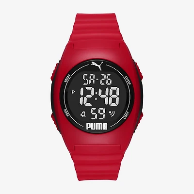 PUMA Mens Digital Red Strap Watch P6014