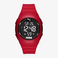 PUMA Mens Digital Red Strap Watch P6014