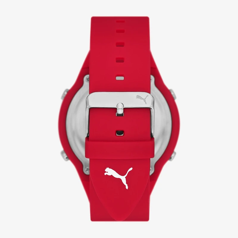 PUMA Mens Digital Red Strap Watch P6037