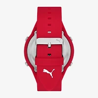 PUMA Mens Digital Red Strap Watch P6037