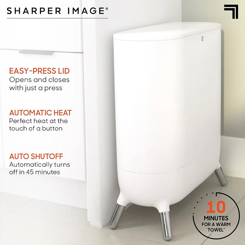 Sharper Image SpaStudio Towel Warmer Heated Comfort + Aromatherapy Large Capacity Warms 3 Towels