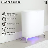 Sharper Image SpaStudio Towel Warmer Heated Comfort + Aromatherapy Large Capacity Warms 3 Towels