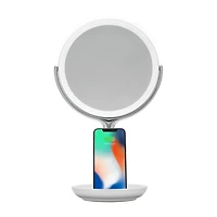Sharper Image SpaStudio Vanity 8-Inch Mirror With Qi Wireless Charging