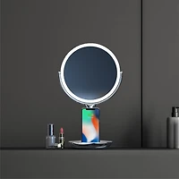 Sharper Image SpaStudio Vanity 8-Inch Mirror With Qi Wireless Charging