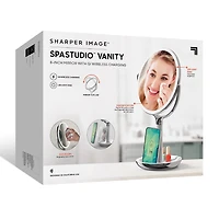Sharper Image SpaStudio Vanity 8-Inch Mirror With Qi Wireless Charging