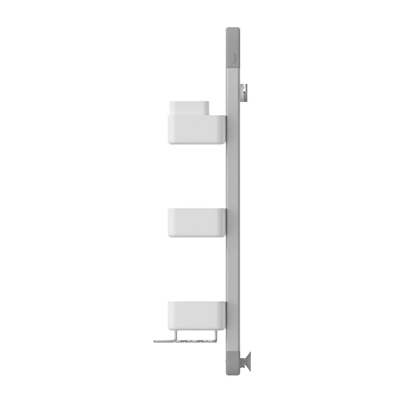 Sharper Image SpaStudio Hook Modular Hanging Shower Caddy Adjustable 3 Tier Design with Customizable Fit and Storage