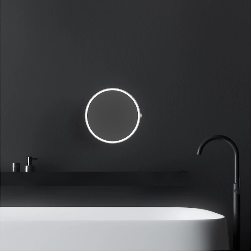 Sharper Image SpaStudio Waterproof Fogless Shower Mirror Bluetooth Speaker