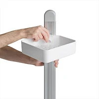 Sharper Image SpaStudio Nook Modular Corner Shower Caddy Adjustable 3 Tier Design with Customizable Fit and Storage