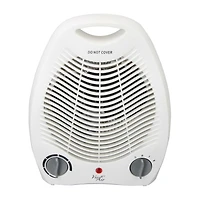 Vie Air 1500W Portable 2-Settings White Office Fan Heater with Adjustable Thermostat