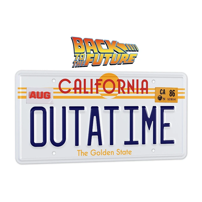 Doctor Collector Collectable Outatime Back To The Future License Plate Replica Memorabilia