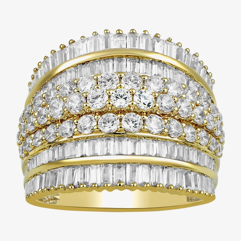 (F / Si1) Womens 3 CT. T.W. Lab Grown White Diamond 10K Gold Band