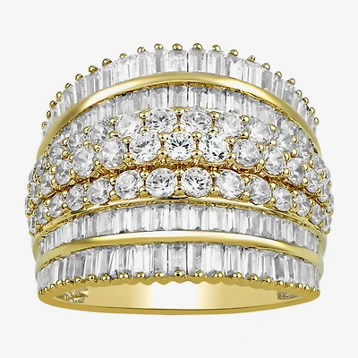 (F / Si1) Womens 3 CT. T.W. Lab Grown White Diamond 10K Gold Band