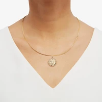 Jesus (H-I / Si1-Si2) Unisex Adult 1/10 CT. T.W. Lab Grown White Diamond 14K Gold 18 Inch Pendant Necklace