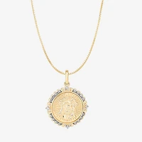 Jesus (H-I / Si1-Si2) Unisex Adult 1/10 CT. T.W. Lab Grown White Diamond 14K Gold 18 Inch Pendant Necklace