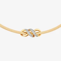 (H-I / Si1-Si2) Womens 1/4 CT. T.W. Lab Grown White Diamond 14K Gold Over Silver Sterling Silver Knot 17 Inch Pendant Necklace