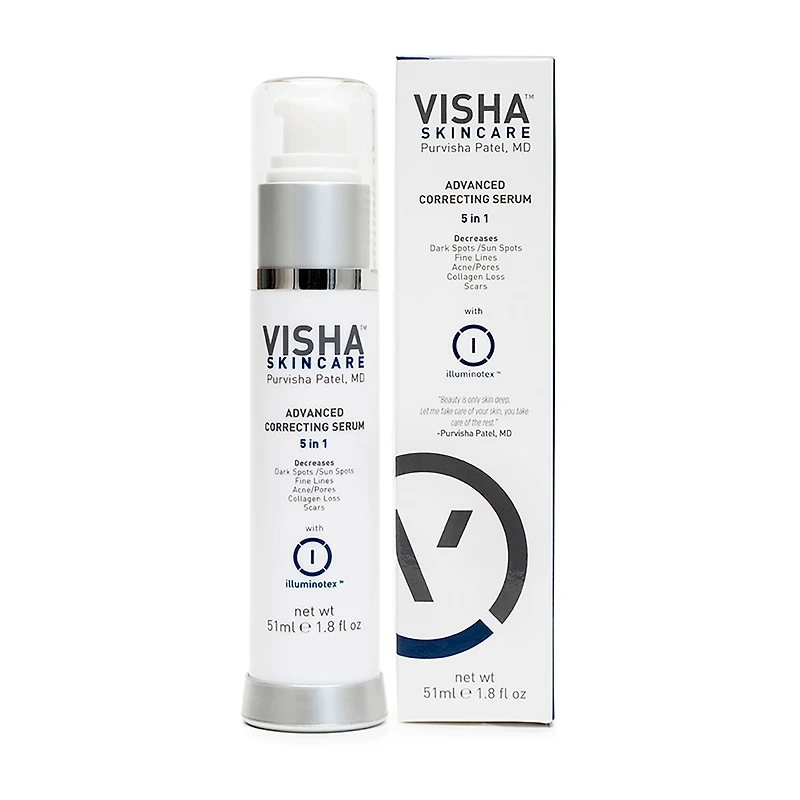 Visha Skincare Advanced Correcting Serum With Illuminotex Face Serum