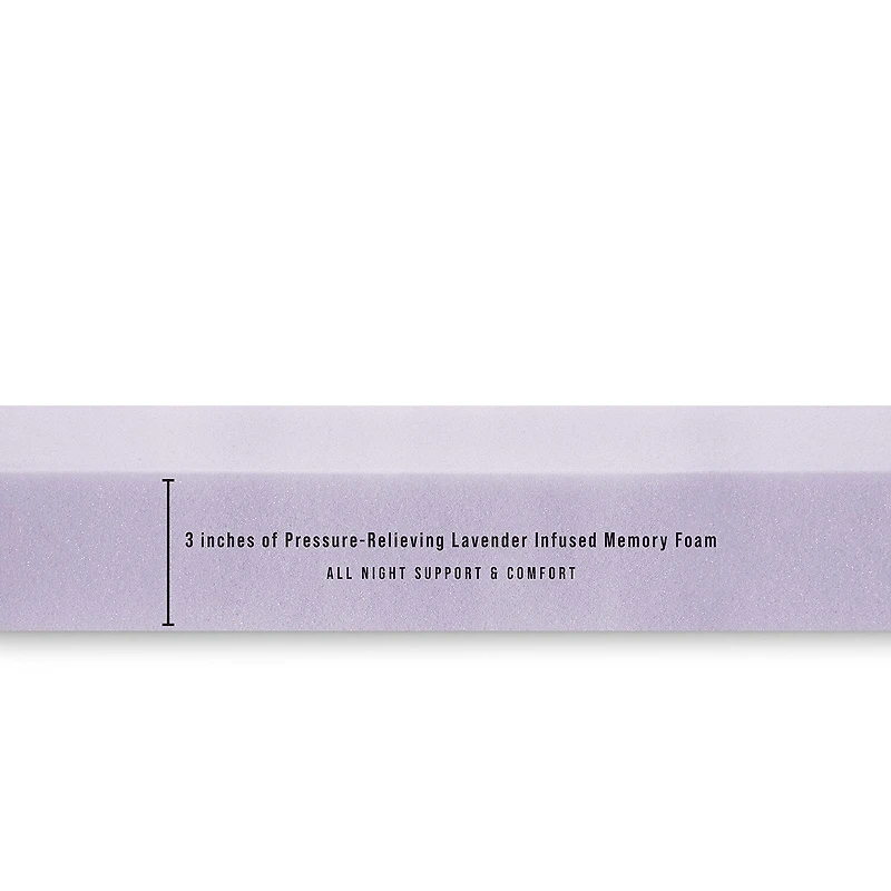 Bodipedic Home 3-Inch Lavender Infused Memory Foam Mattress Topper