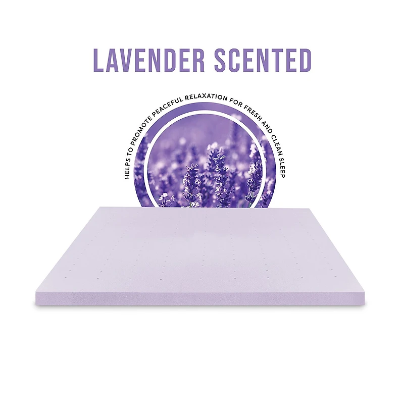 Bodipedic Home 3-Inch Lavender Infused Memory Foam Mattress Topper