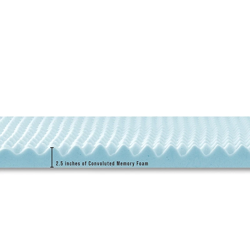 Bodipedic Home 2.5-Inch Gel-Infused Convoluted Memory Foam Mattress Topper