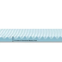 Bodipedic Home 2.5-Inch Gel-Infused Convoluted Memory Foam Mattress Topper