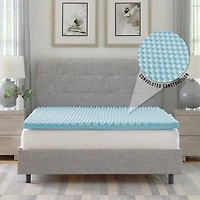 Bodipedic Home 2.5-Inch Gel-Infused Convoluted Memory Foam Mattress Topper