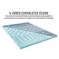 Bodipedic Home 2-Inch Gel-Infused Zoned Convoluted Memory Foam Mattress Topper