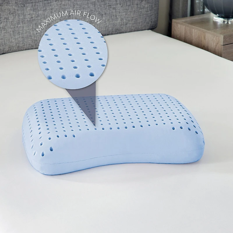 Bodipedic Home Side Back Sleeper Memory Foam Bed Pillow