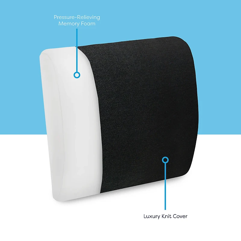 Bodipedic Home Lumbar Support Memory Foam Accessory Pillow