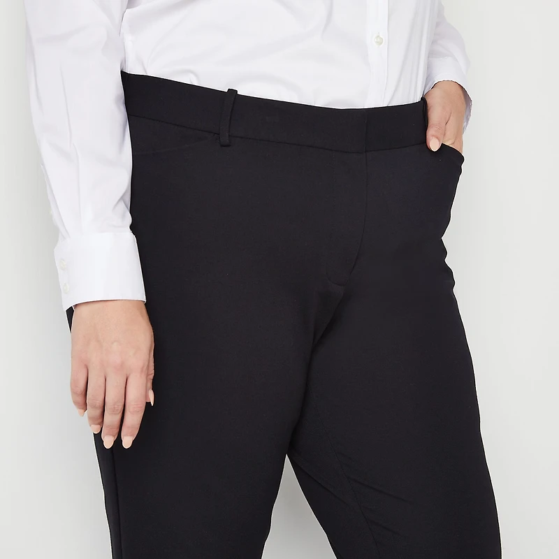 Liz Claiborne Emma Womens Plus Straight Mid Rise Ankle Pant