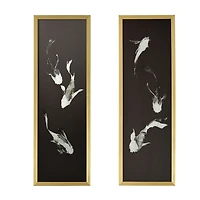 Stylecraft Koi Fish Gold Frame Printed 2-pc. Framed Wall Art Set