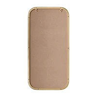 Stylecraft Curved Edge Gold Wall Mount Rectangular Wall Mirror