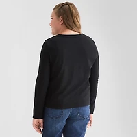 Thereabouts Little & Big Kid Girls Crew Neck Long Sleeve T-Shirt