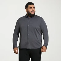 Van Heusen Performance Knit Mens Long Sleeve Regular Fit Stretch Fabric Big and Tall Button-Down Shirt