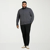 Van Heusen Performance Knit Mens Long Sleeve Regular Fit Stretch Fabric Big and Tall Button-Down Shirt