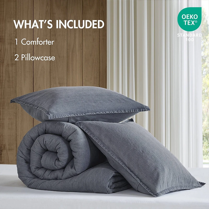 Woolrich Mckenzie Cotton Twill Washed Comforter Set