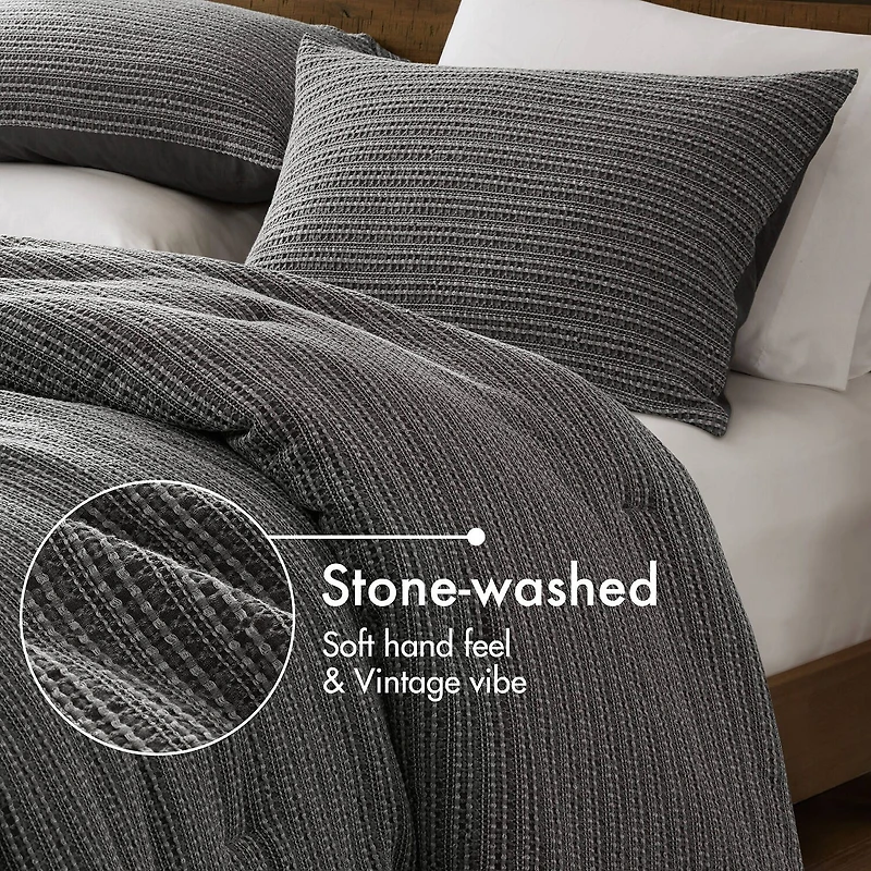 Woolrich Lyon Cotton Waffle Washed 3-pc. Comforter Set