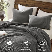 Woolrich Lyon Cotton Waffle Washed 3-pc. Comforter Set