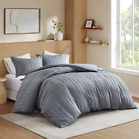 510 Design Logan Woven Striped Duvet Cover Set