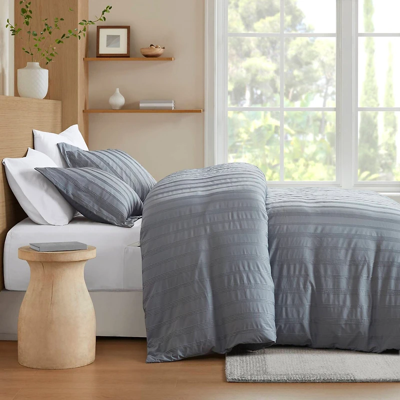 510 Design Logan Woven Striped Duvet Cover Set